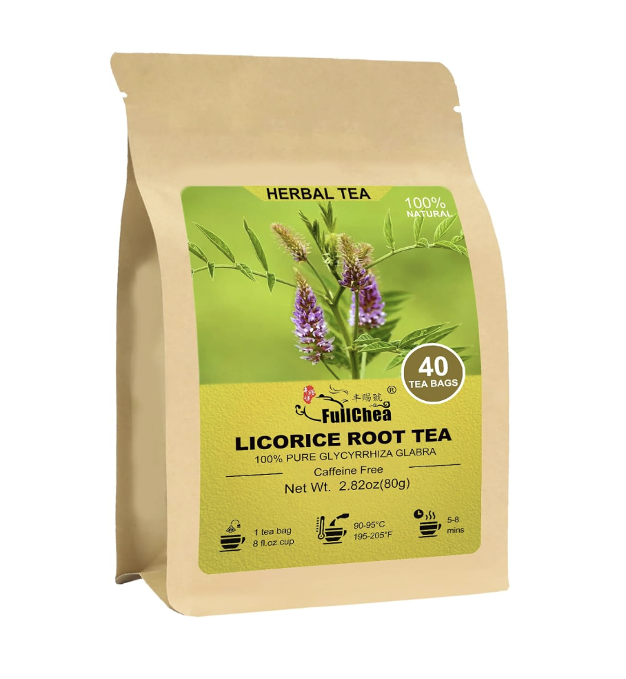 FullChea Licorice Root Tea Bags, one of the best teas for a sore throat